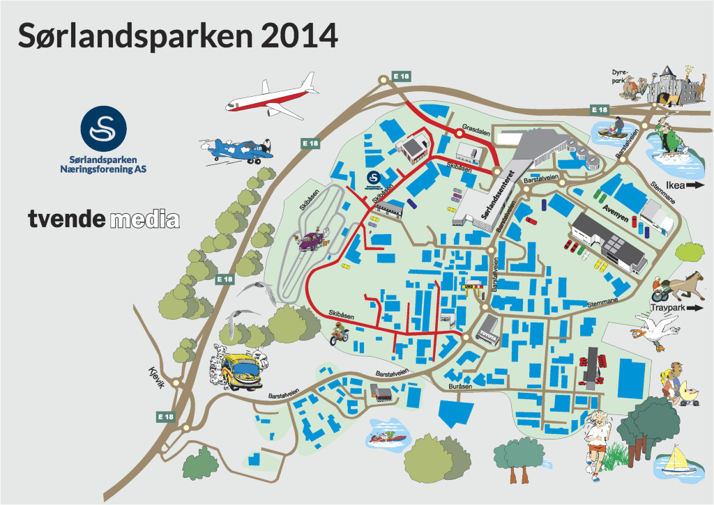 Sørlandssenteret kart